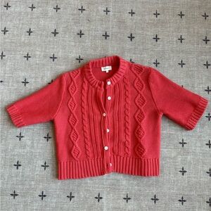 Bohme coral Cable Knit Cardigan